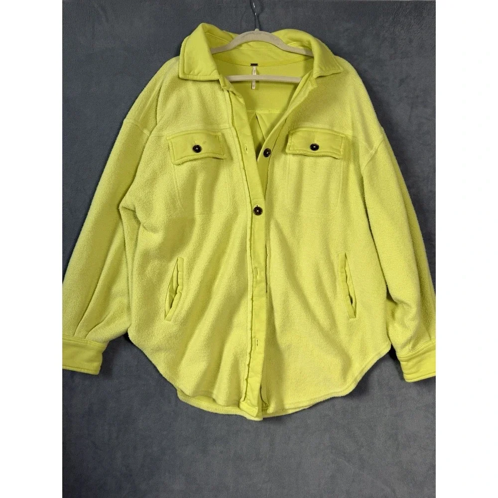 Free People Women's Ruby Jacket Shacket Fleece Luminary Oversized Small